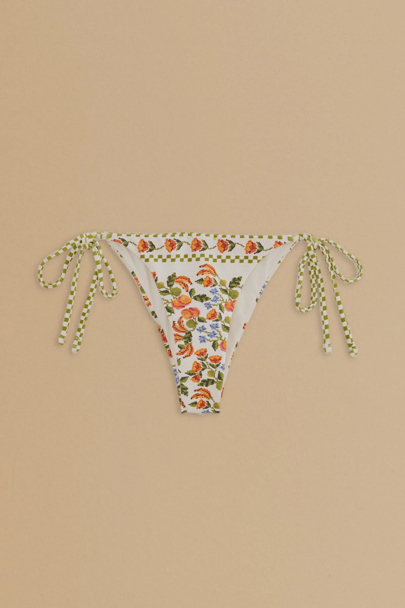 WHITE BANANA VITAMIN SIDE TIE BIKINI BOTTOM
