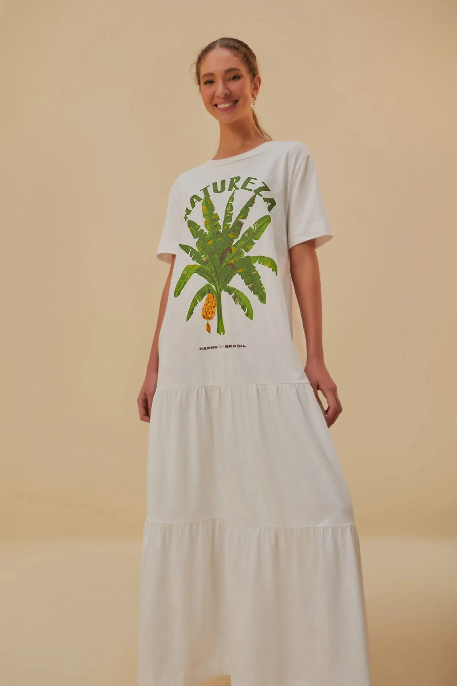 WHITE NATUREZA ORGANIC COTTON MAXI DRESS