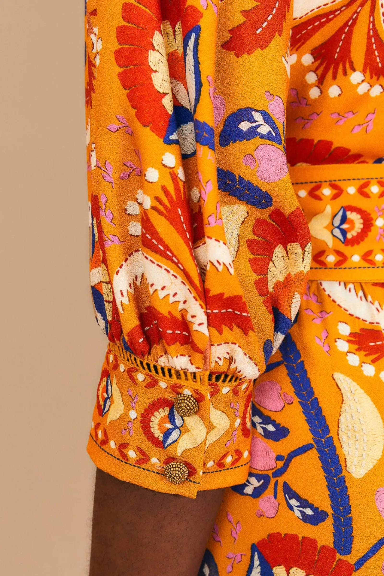 YELLOW PALMS PARTY SHORT SLEEVE MAXI DRESS